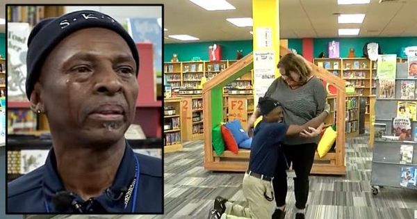 A Heartwarming Moment: Janitor Overwhelmed with Emotion