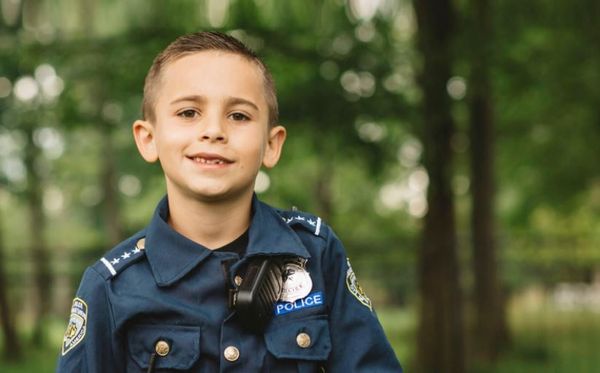 Brady and His First Four Vests for Ohio State Troopers