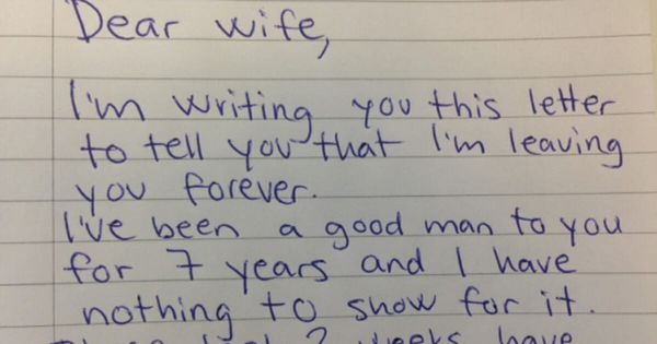 A Hilarious Exchange: Divorce Letter Gone Wrong