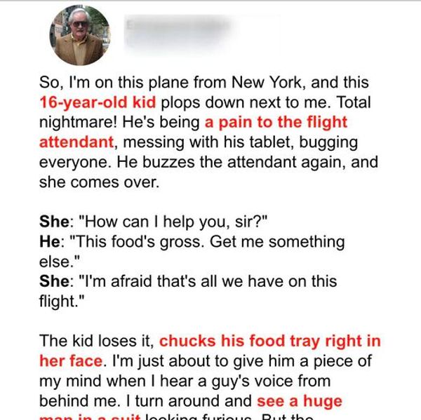 Spoiled Teen Mocks Stewardess Not Knowing His Rich Dad Has Been Watching Him