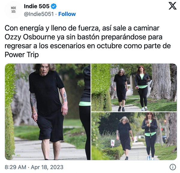 Ozzy Osbourne strolling in Los Angeles