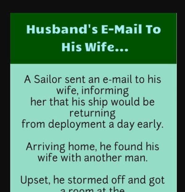 Husband’s E-Mail To His Wife