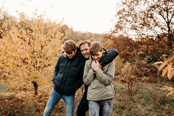 A father with his two sons | Source: Getty images