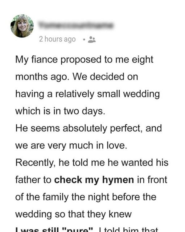 The Outrageous Request That Ended an Engagement