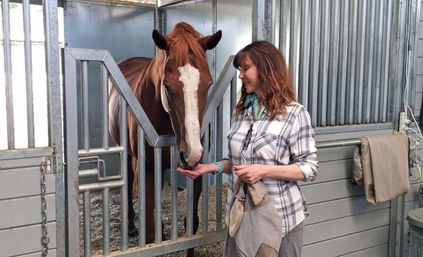 Victoria with rescued animals