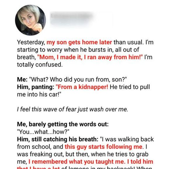 Kid Walking Home From School Spots Stranger Tail, Uses His Mother’s Trick to Outsmart the Pursuer