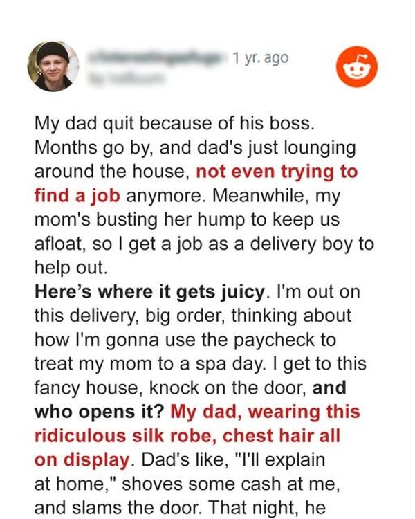 Delivery Boy Doesn’t Expect to Meet Dad in Silk Robe in Stranger’s House