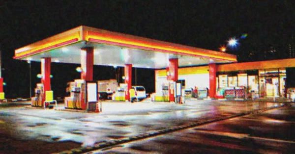 Dirty Elderly Lady Runs into a Gas Station on Rainy Night, Screaming for Help