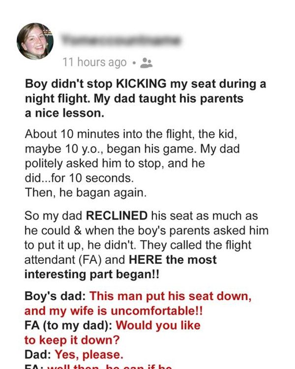 The Inconsiderate Airplane Passenger