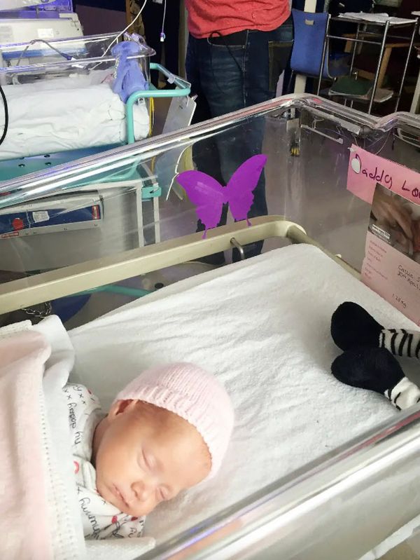 If you see a purple butterfly sticker near a newborn, you need to know what it means