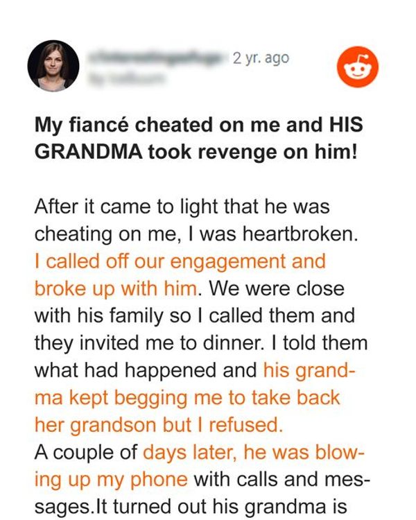 I Revealed My Fiancé Was Cheating On Me to His Family – His Grandma Gave Him an Ultimatum