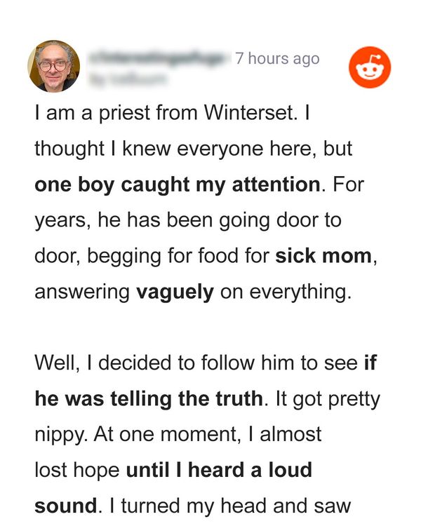 Little Boy Goes Door to Door Begging for Food for Sick Mom, Local Priest Follows His Trail