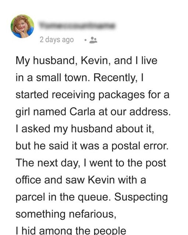 Started Receiving Parcels Addressed to an Unknown Female — a Woman Reveals a Hidden Truth about Her Husband