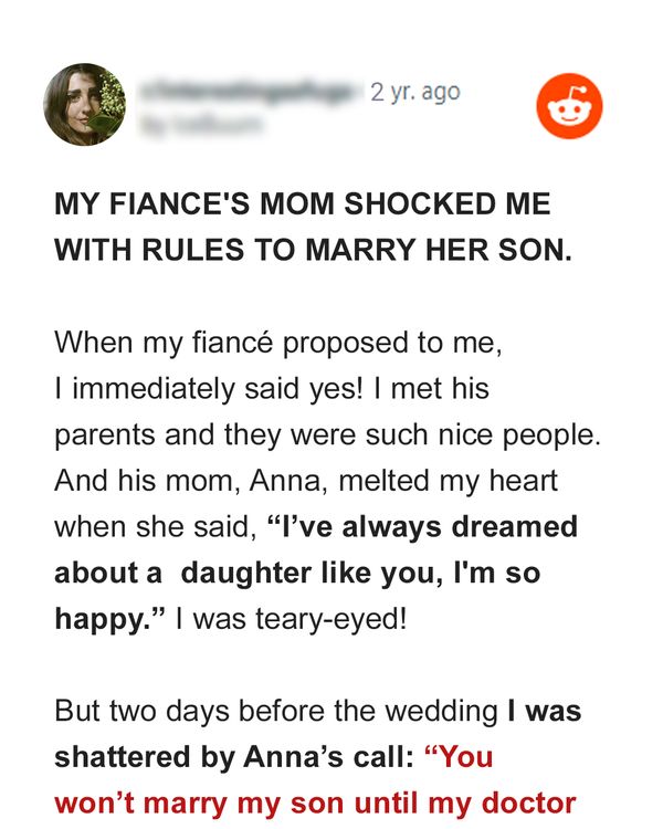 I Broke Off My Engagement After My Fiancé’s Mother Sprang One Rule on Me for Marrying Her Son