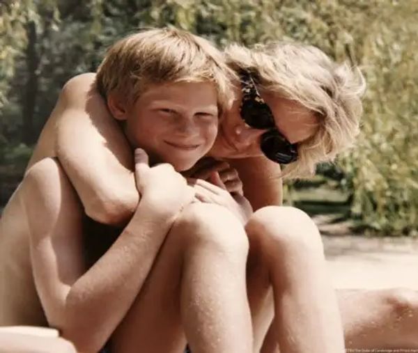 A family portrait taken on October 6, 1984, at Kensington Palace