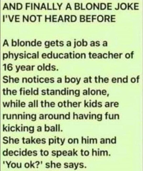 A Blonde Physical Education Teacher